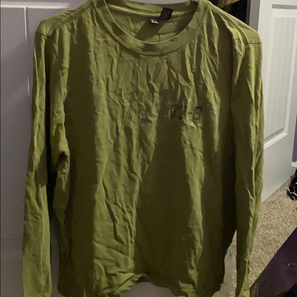 Long Sleeve Army Green Top